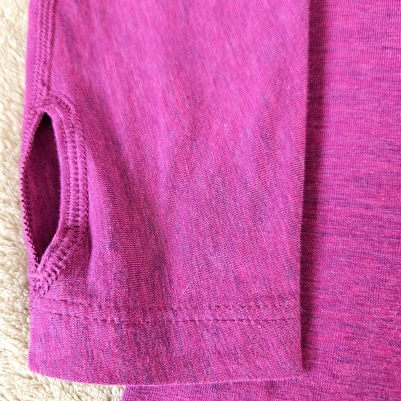 LULULEMON Shirt Trapeze Long Sleeve Heathered Regal Plum Pima Cotton Women's 4 - Picture 4 of 7